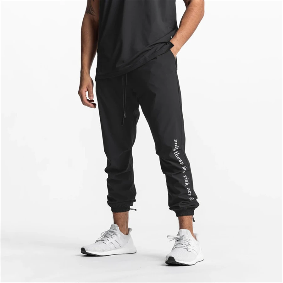 Mens Joggers Pants Summer Fashion Sweatpants Streetwear Fitness Tracksuit Jogging Pants Men Gym Clothing Muscle Sports Trousers