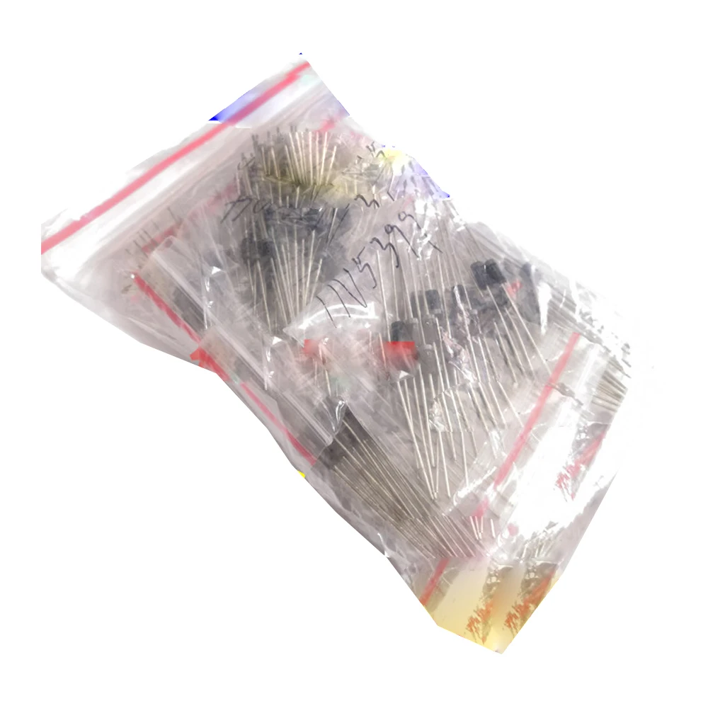 

100pcs 8 Value schottky diode Rectifier Diodes kit 1N4148 1N4007 1N5819 1N5399 1N5408 1N5822 FR107 FR207 Fast Switching Diode