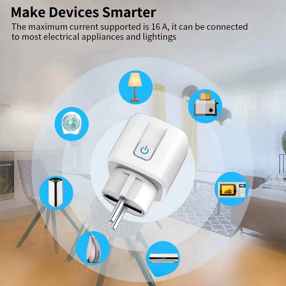 Ewelink 16A 20A Smart Plug WiFi Smart Socket EU Power Monitoring Timing Function WorksAlexa, Google Home,eWelink APP