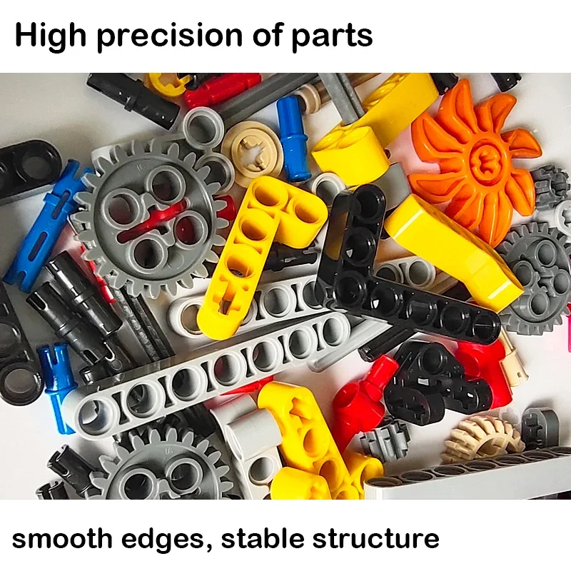 4WD Four-Wheel Drive Car Compatible With Major Electric Remote Car Model Engine Motor Moc Differential Gear Building Block Toy 4