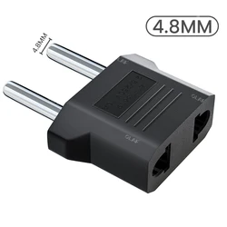 Universal Travel Power Adapter - 10PCS (Black 4.8MM)