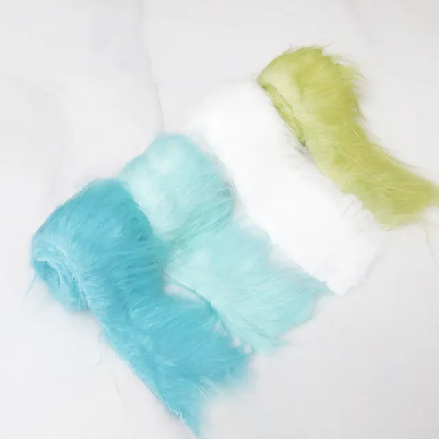 Peluche pure imitant la fausse fourrure pour travaux grossier, grill, polyester, coton, beurre, cheveux, peluche, tissu, décoré à la main, 14 couleurs 3
