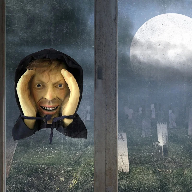 Scary Peeper Freak Halloween Decoration Scary Peeper Window Prank Indoor And Outdoor Window Stickers For Spooky House Party 2