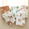 Bamboo Baby Blankets Newborn Baby Stuff Cotton Baby Muslin Swaddle Wraps Kid Blanket Soft Print Infant Towel Wrap 1
