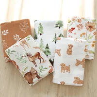 Bamboo Baby Blankets Newborn Baby Stuff Cotton Baby Muslin Swaddle Wraps Kid Blanket Soft Print Infant Towel Wrap 1