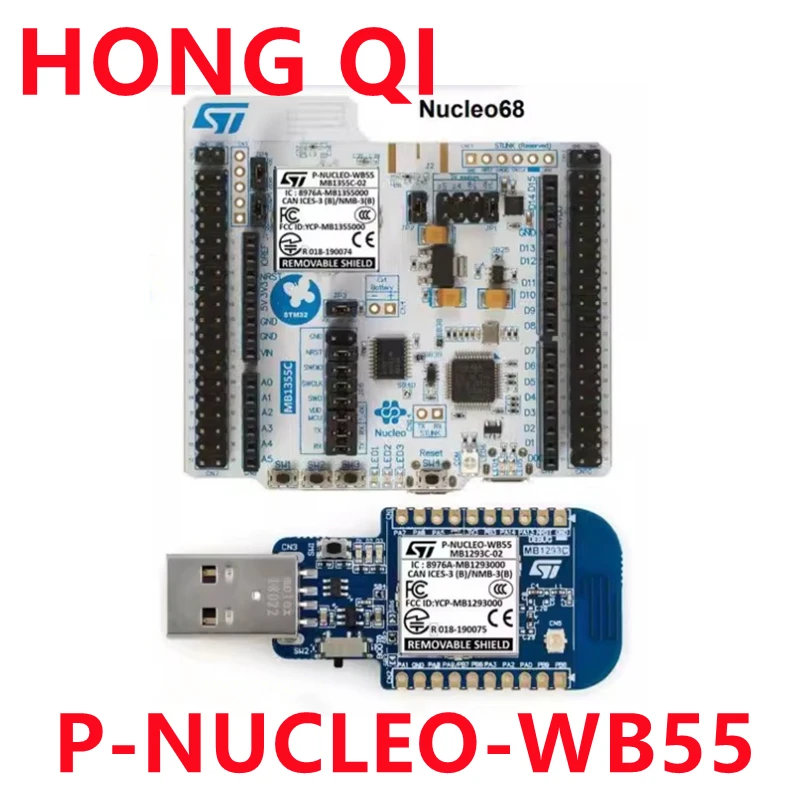 

P-NUCLEO-WB55 Development Kits ARM BLE Nucleo Pack including USB dongle and Nucleo-68 with STM32WB55 MCUs