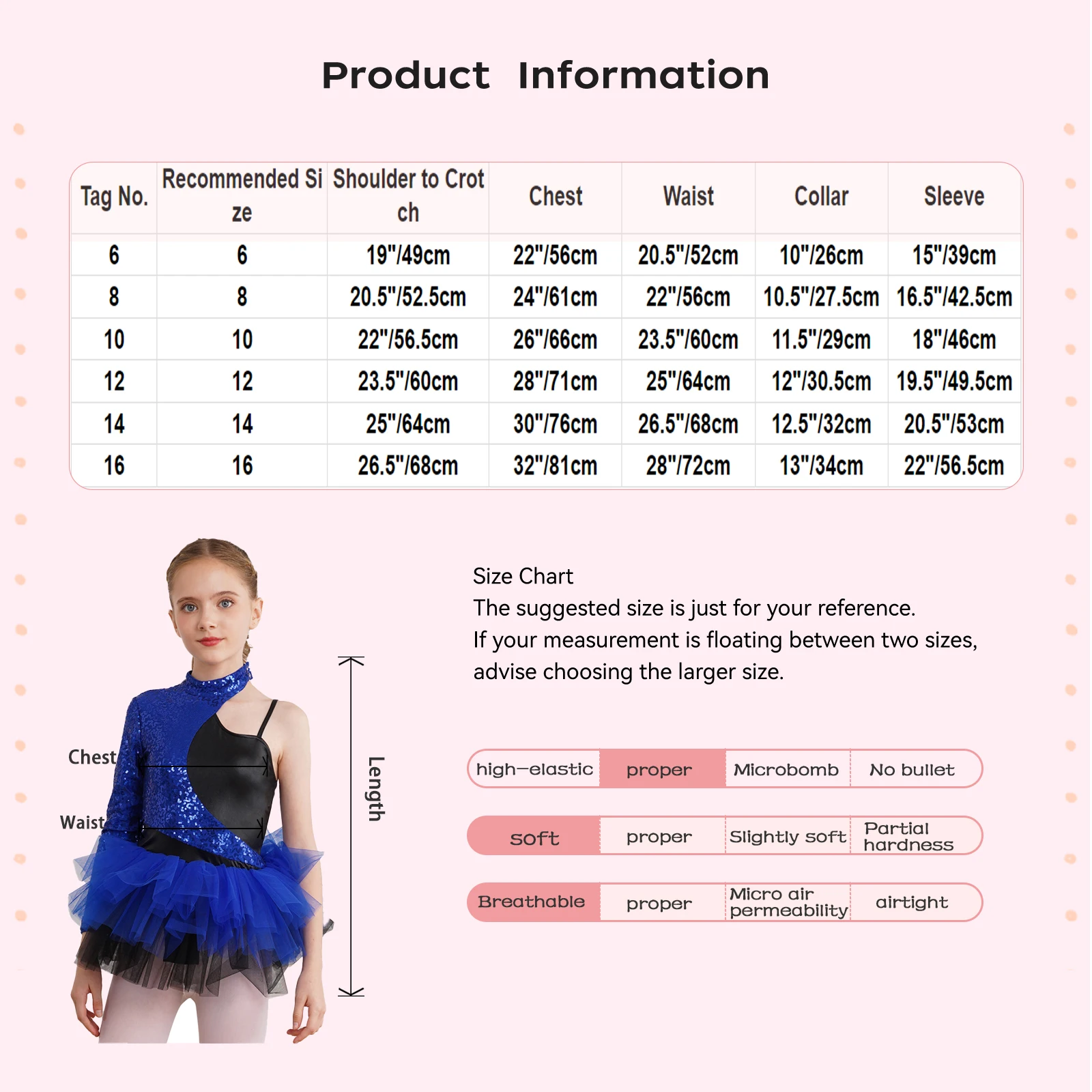 Kids Girls Ballet Dance Tulle Skirts Dress Sequins Gymnastics Leotard Dress Asymmetrical Sleeves Jazz Figure Skating Dresses