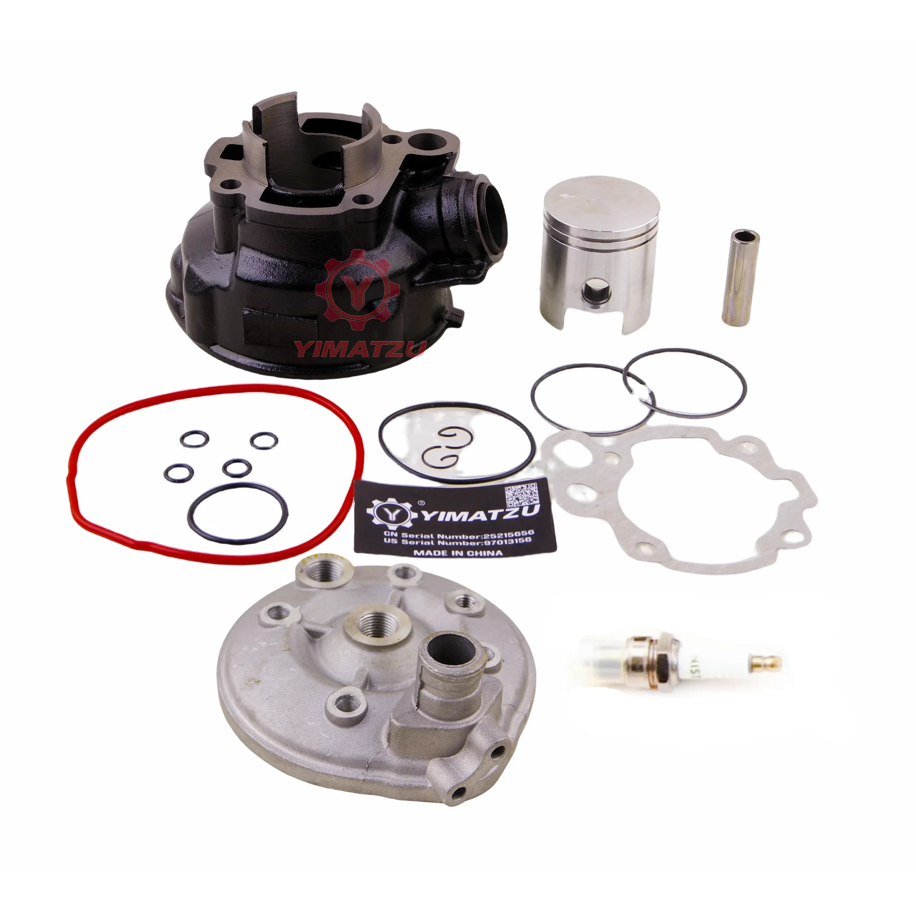 Yimatzu Motorcycle Engine 49Mm 90Cc Big Bore Kit Cilindro Performant Per Yamaha Am6, Modifica Necessaria