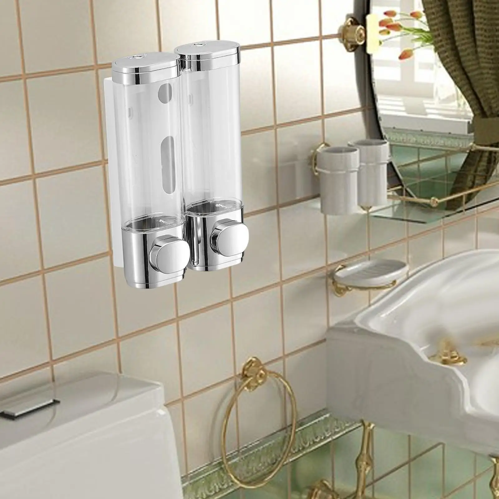 Hand Wall Mounted Soap Dispenser Shower Shampoo Liquid Soap Dispenser for Bathroom Office Kitchen Restaurant School Hand Wall Mounted Soap Dispenser Shower Shampoo Liquid Soap Dispenser for Bathroom Office Kitchen Restaurant School