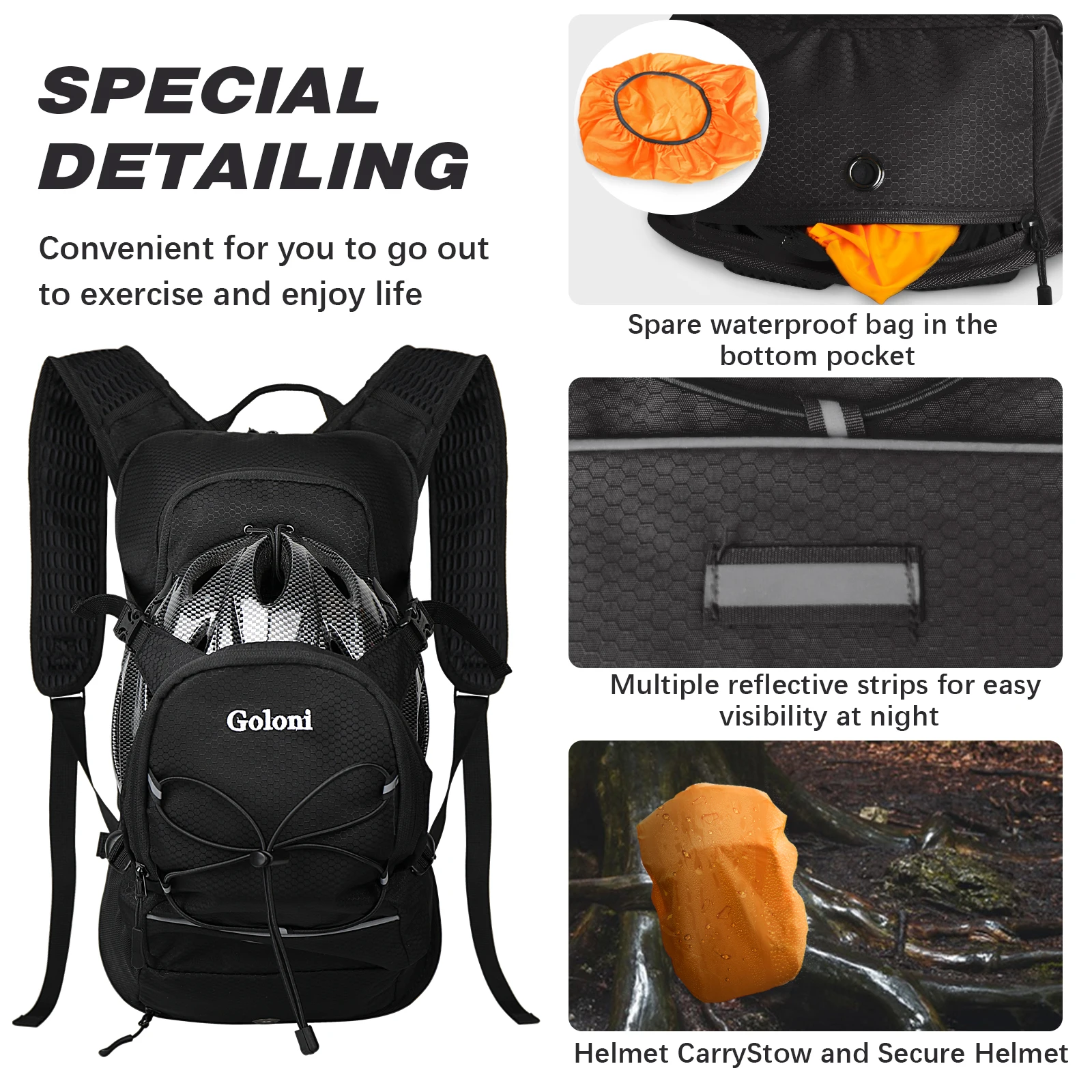 Hiking Hydration Backpack with Water Bladder 2L Plus a Sewn-in Rain Cover Water Backpack Women Men Lightweight Insulation Hydrat