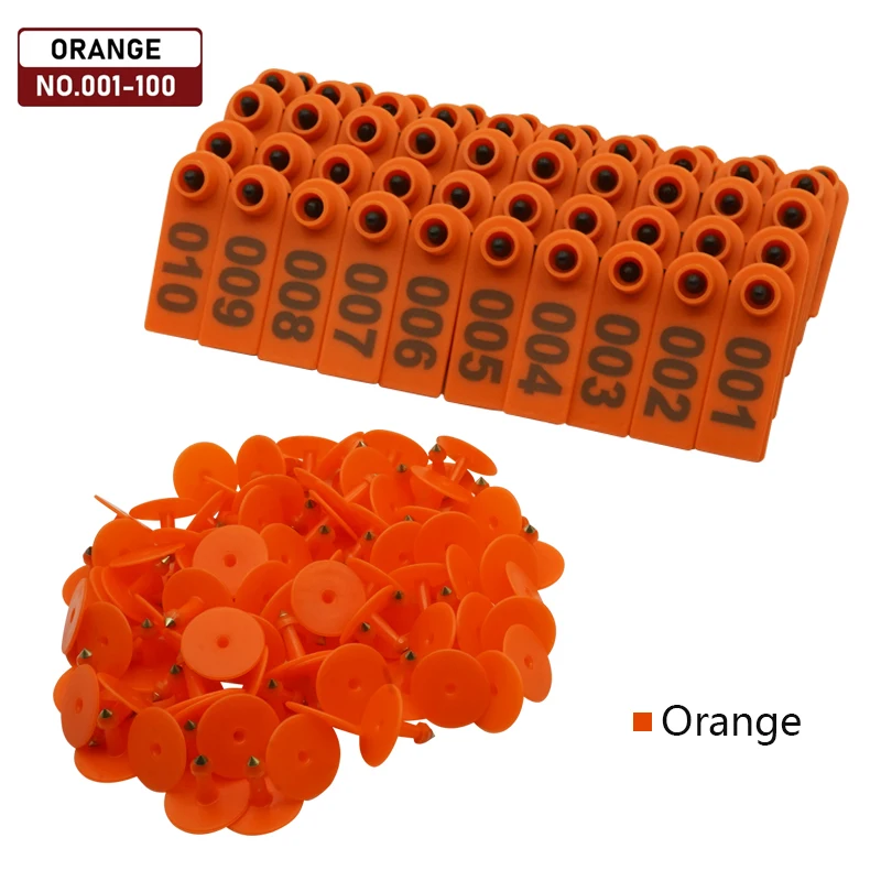 Orange ear tag