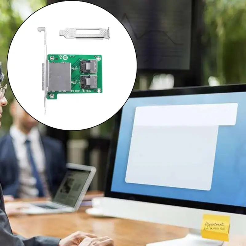 Dual Port 26Pin Mini SFF 8088 To 36Pin SFF 8087 Adapter With PCI Bracket 6Gbps High Speed Data Transfer
