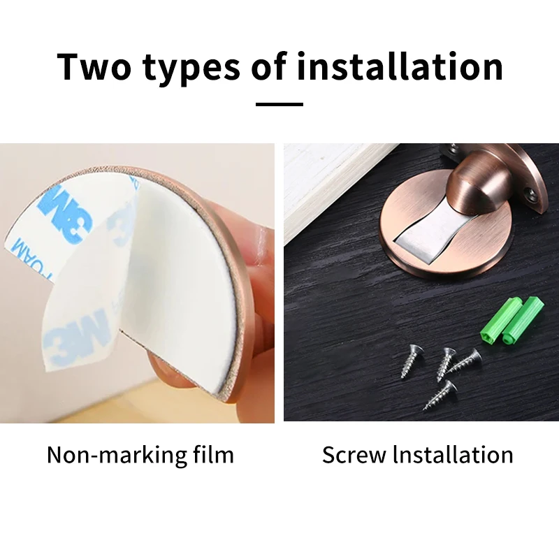 Stainless Magnetic Door Stops Steel Door Stopper Hidden Holders Catch Floor Nail-free Doorstop Furniture Hardware