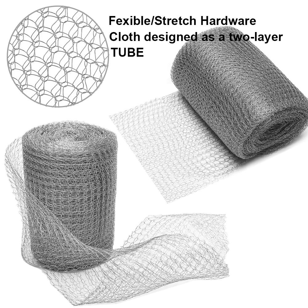 1/3 roll braided stainless steel mesh mesh filling insect and rodent screen screen rabbit rodent protection garden hole net 3