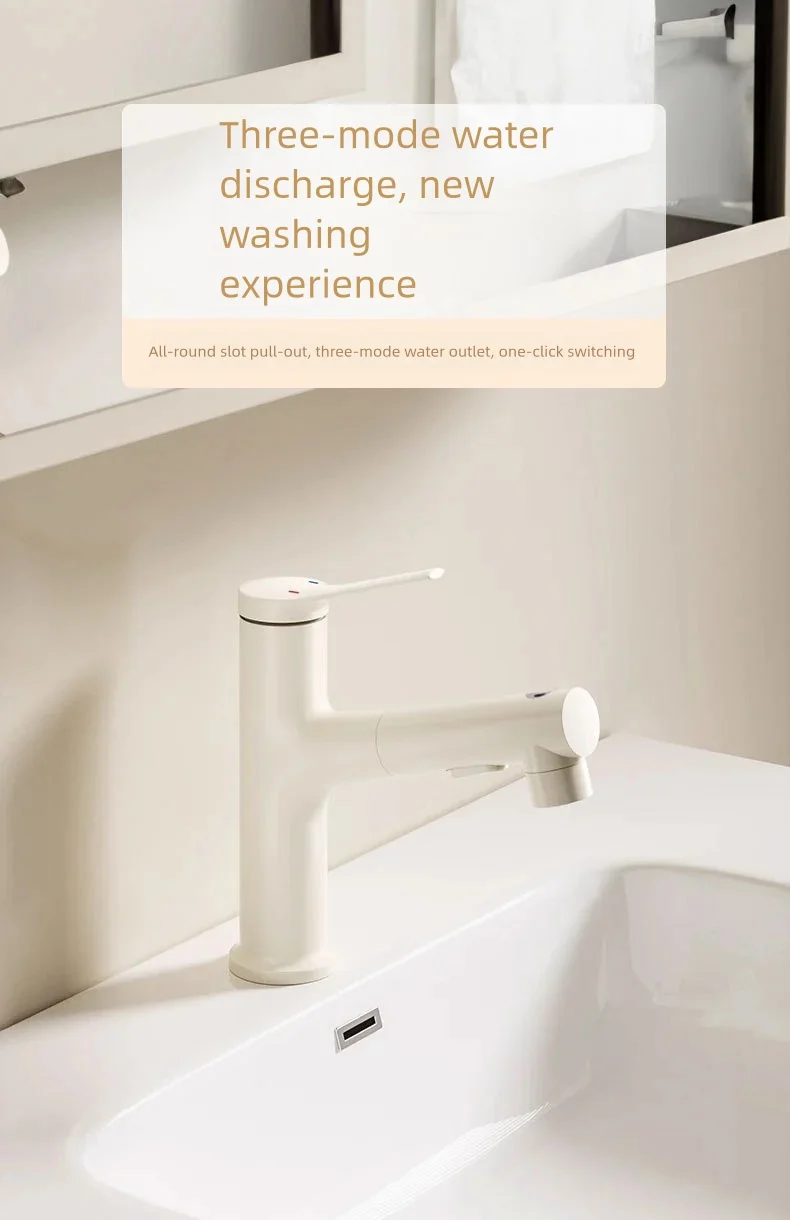 Description Picture 2 of itemBathroom Basin Faucet Multifunctional Pull Out Hot and Cold Water Faucet Restrooms Multiple Spouts Easy to Wash Hair Gargle