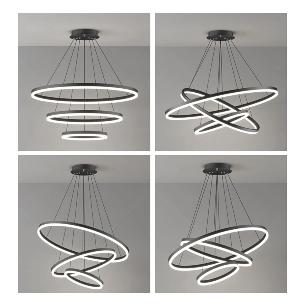 

Simple Modern Ceiling Chandelier Adjustable Indoor Lighting High Brightness for Living Room Dining Room Bedroom Decor Ornament