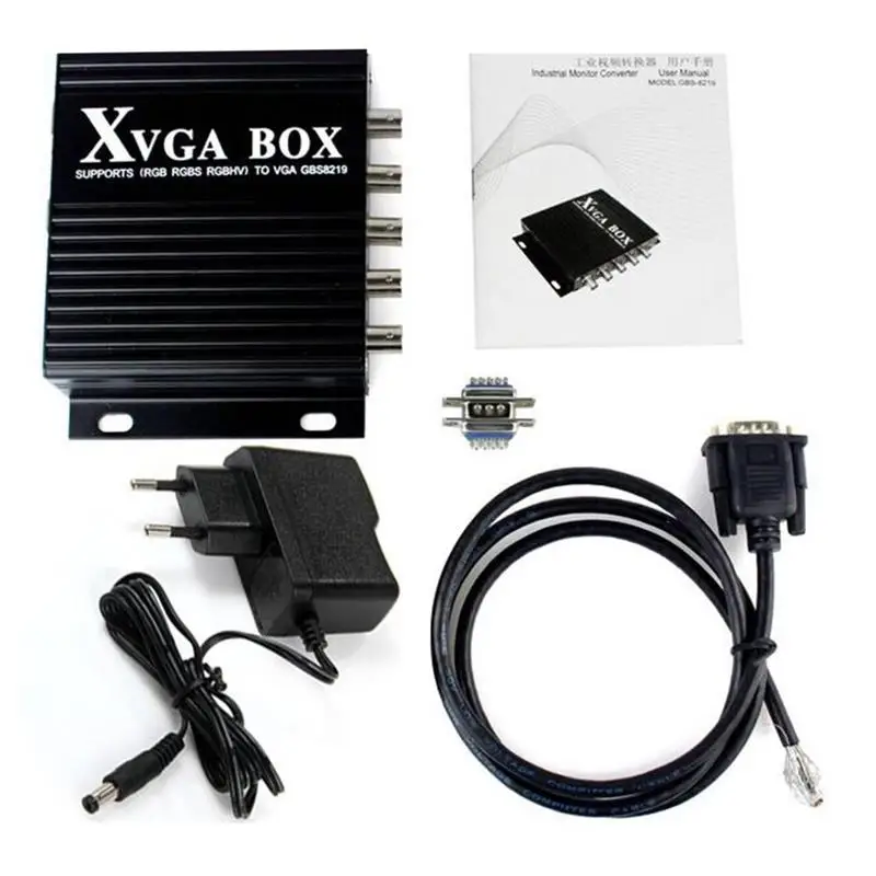 

New GBS-8219 RGB CGA EGA YUV to VGA Industrial Monitor Converter EU Socket Multi-functional Monitor Converter