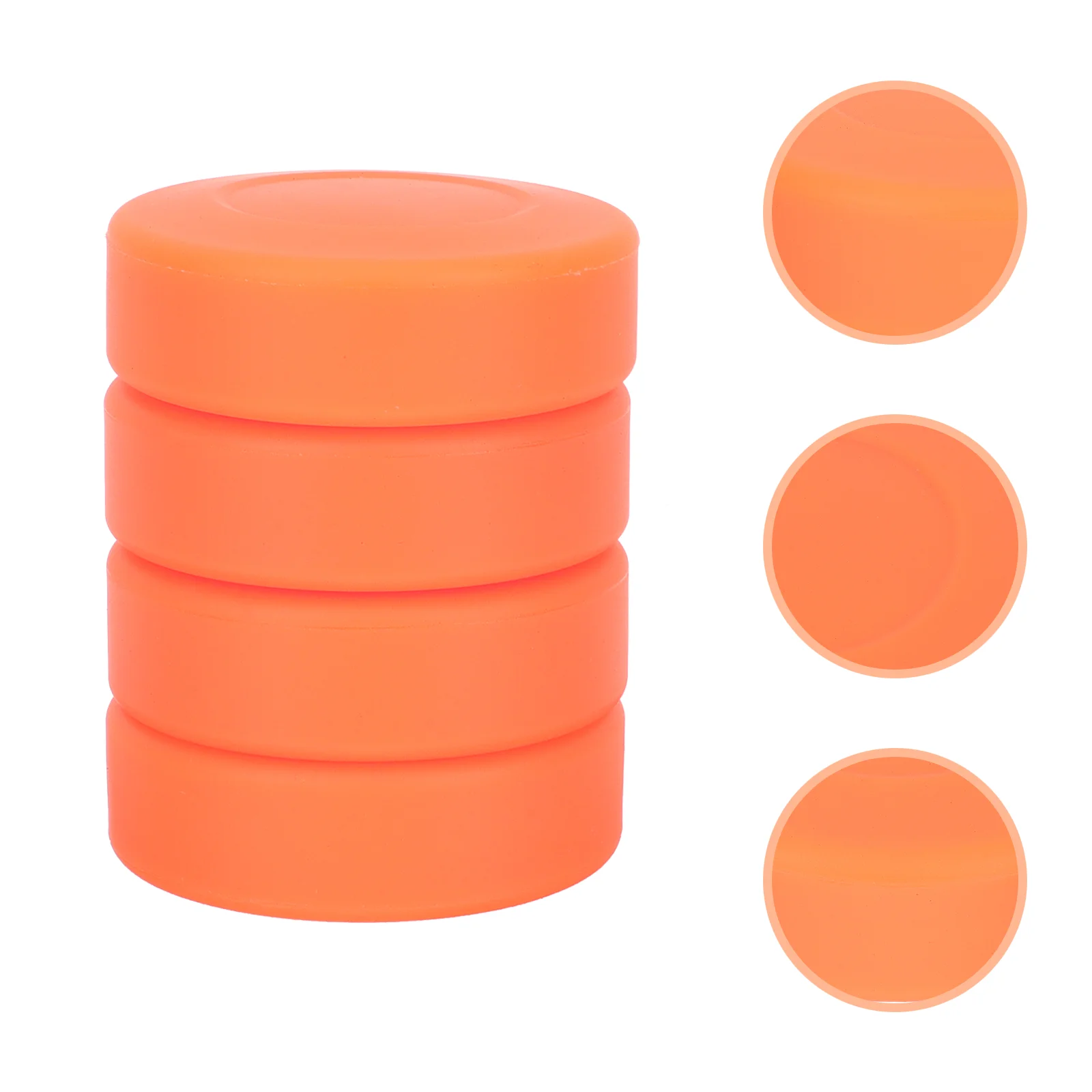 4pcs Ice Hockey Practice Rubber Sports Supplies Training Adults Children Low Friction Sliding Smooth Roller Field Team