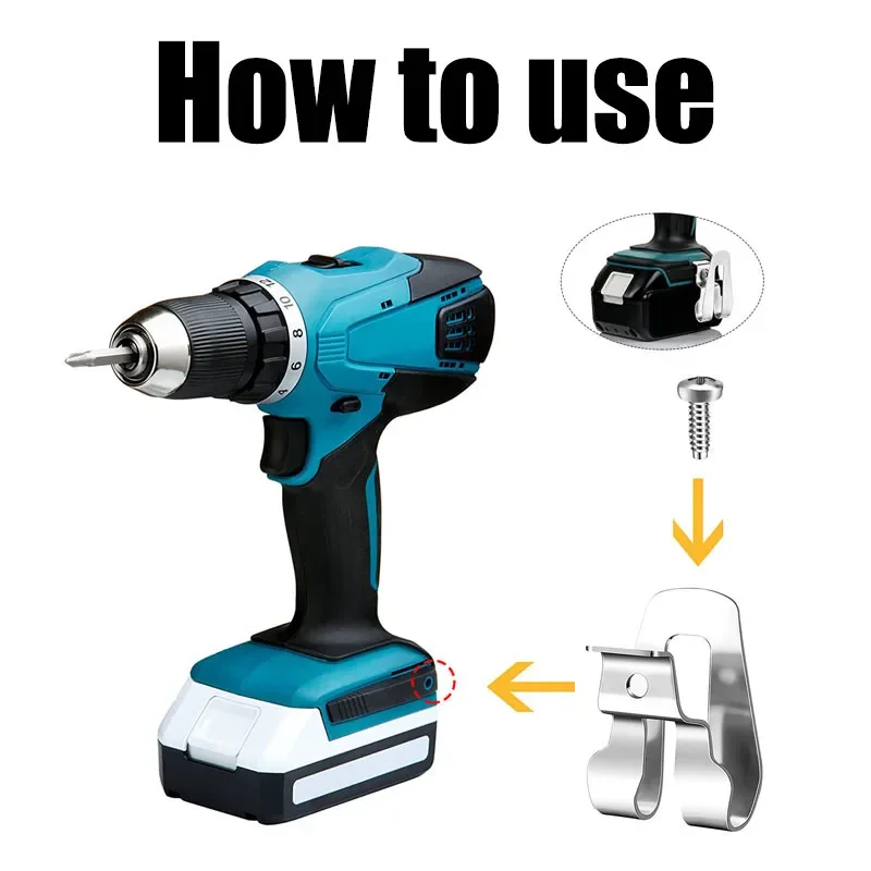 

1/3PCS Belt Clip Drill Clip Hook Tool Replacement Belt Clip Hooks Driver Belt Clip Drill With Screws Power Tool Parts In Stock