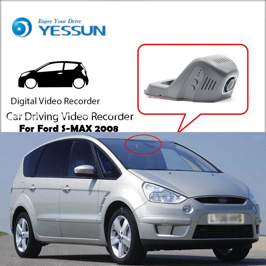 

YESSUN for Ford S-MAX 2008 Car Mini DVR Driving Video Recorder Control APP Wifi Camera Registrator Dash Cam