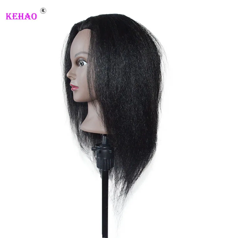 Mannequin Head with Human Hair Mannequin Head 14 inch 100% Real Hair  Training Head Doll Head for Hairdresser Practice Styling Cosmetology  Mannequin Head Hair with Free Clamp Stand (14 inch, D-D) 14 Inch D-D