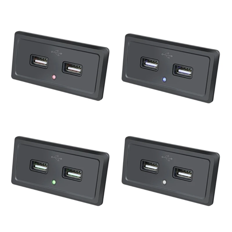 

12 В/24 В USB-розетка 3.1A двойная USB-розетка для зарядных устройств Водонепроницаемая панель автомобильных зарядных устройств