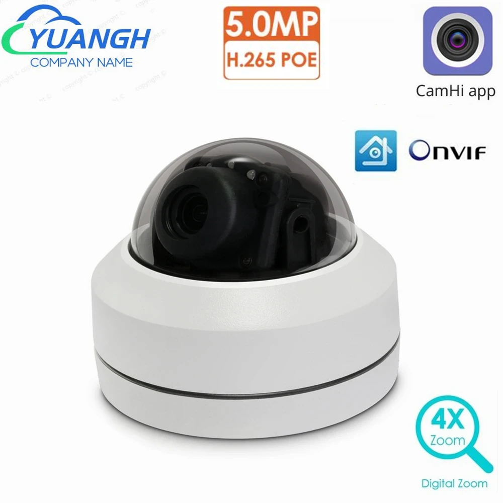 5MP CAMHi Security PTZ IP Camera Outdoor 2.8-12mm Lens 4X Zoom Human Detection Speed Dome CCTV Camera Waterproof