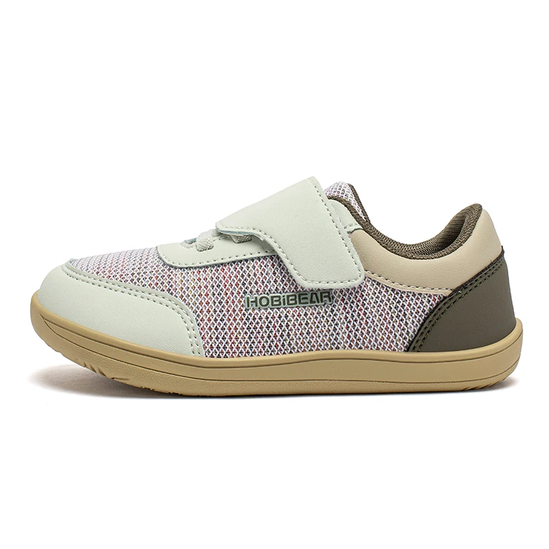 Kids Minimalist Barefoot Sneakers - Breathable Wide Toe Hook Loop Casual Shoes