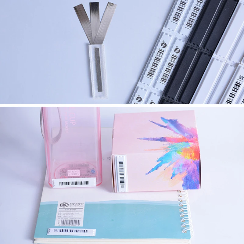 Security Tag Accessory 108Pcs Acoustomagnetic Anti-theft Label Clothes Labels Stickiness Security Tags Sticker Heat Sensitive Plastic
