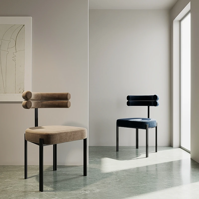 

Modern Simple Dining Chairs Vanity Backrest Luxury Design Dining Chairs Originality Italian Muebles Hogar Salon Furniture QF50DC