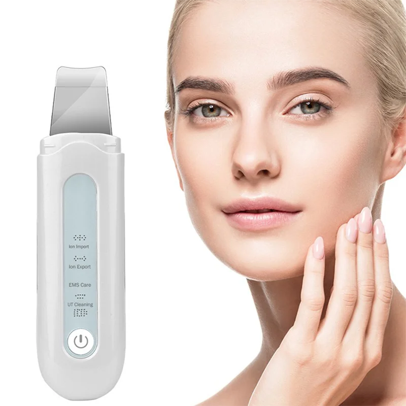 Ultrasonic skin scraper to remove blackheads, acne, dirt, pores, cleansing ems beauty instrument micro-current skin scraper