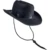 Retro Solid Color Felt Cowgirl Hat with Anti-slip Band Western Hat Sun Protect 7
