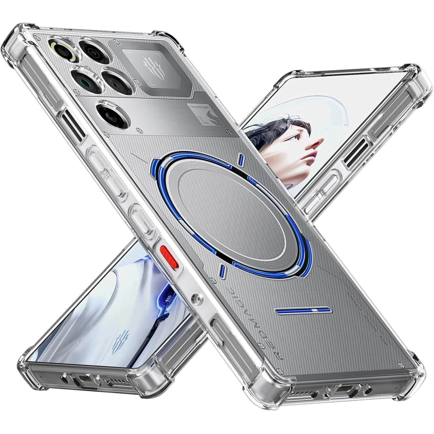Hülle für ZTE Nubia Red Magic Redmagic 11 Pro 10 Pro 9 PRO Schutzhülle Vier Ecken Stoßfeste Schutzhülle Coque Fundas