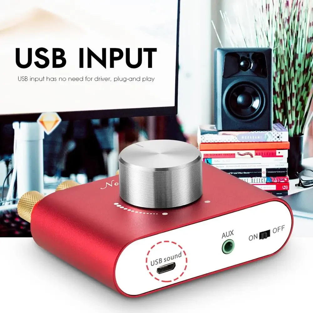 Nobsound Mini Bluetooth 5.0 HiFi TPA3116 Digital Amplifier Stereo Audio 2.0 Channel Sound Amplifiers 100W Power Amp