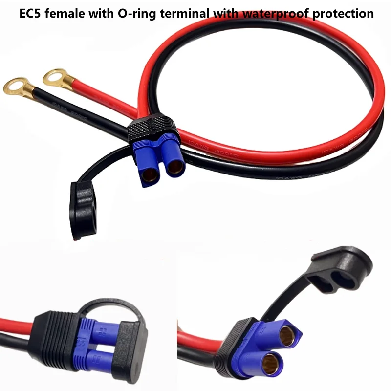 EC5 Male Female Plug High Current 10AWG Silicone Waterproof Extension Power Cord Car Model Airplane Emergency Starter Cable power cord power plug