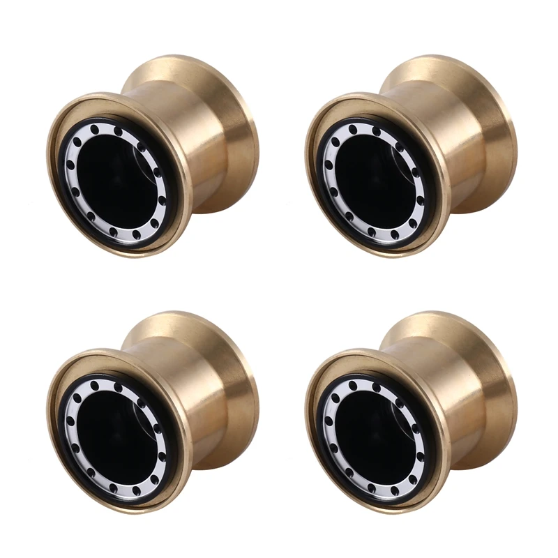 

4Pcs Brass Clamp Ring Metal 1.0 Wheel Rim Wheel Hub For FMS FCX24 Max Smasher 1/24 RC Crawler Car Upgrade Accessories