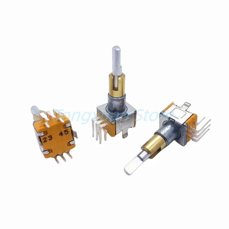 Codificador de Eixo Duplo Codificador com Interruptor de Botão 30 Posições 15 Pulsos 25 mm Pinos Ec110701n2b 10 Pcs