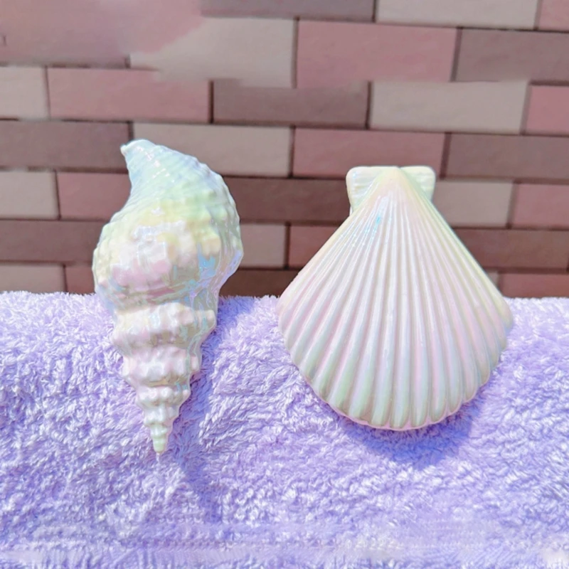 Beach Towel Fasteners Cartoon Conch Shaped Bath Towel Clamps Windproof Retaining Clip ABS Clip Leisures Chairs Towels Rack