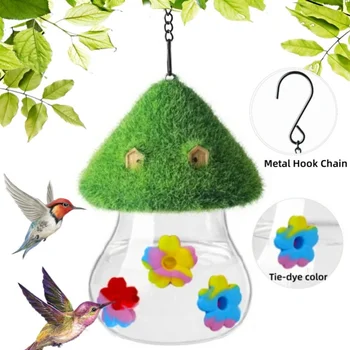 Outdoor Garden Hanging Hummingbird Water Feeders Ant Bee Proof Wind Chimes Humming Bird Feeder Backyard Bird Feeding Station 1