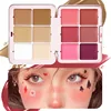 12-Color Iron Box Rouge Plate One Plate of Multi-purpose Natural Matte Concealer Blush Cream Contour and Highlighter Palette 6