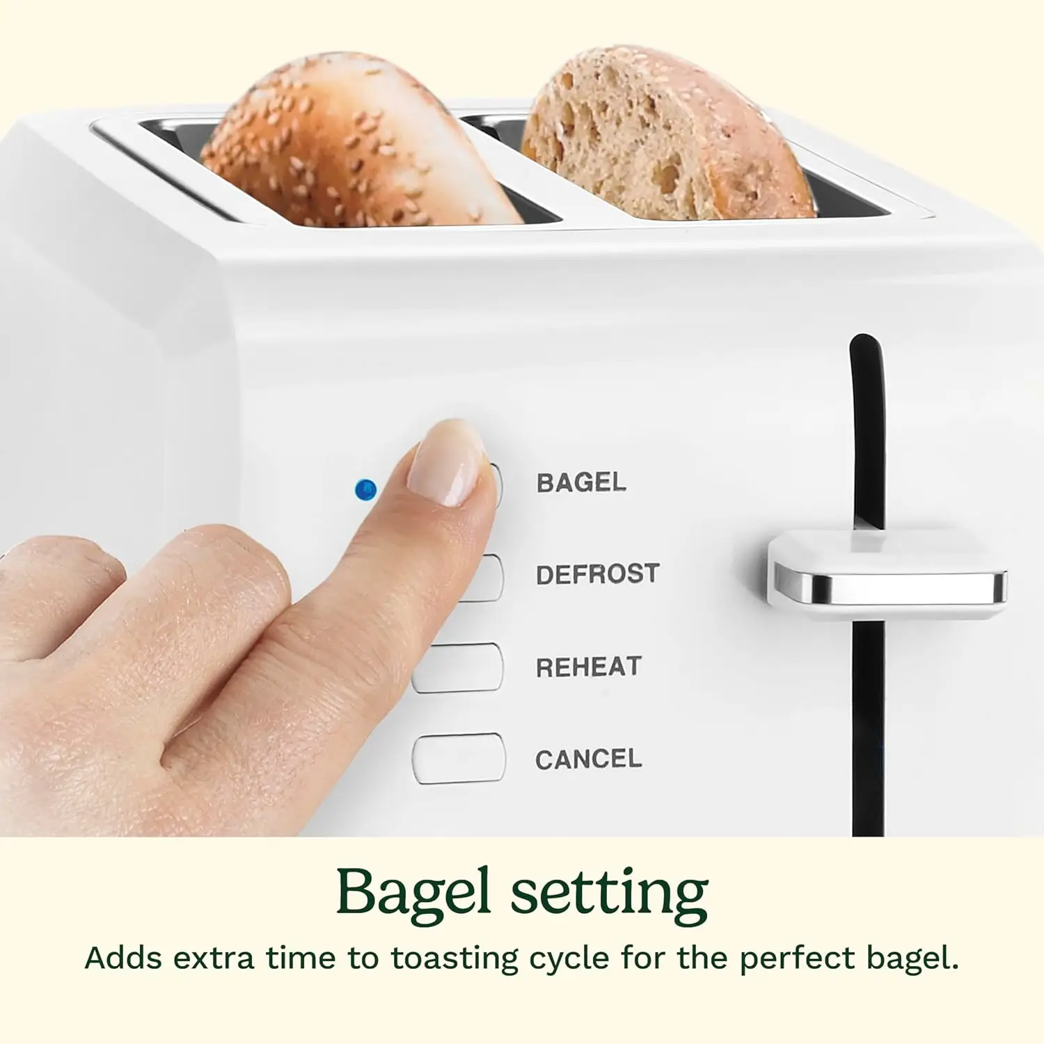 2-Slice Toaster, Compact, White, CPT-122 3