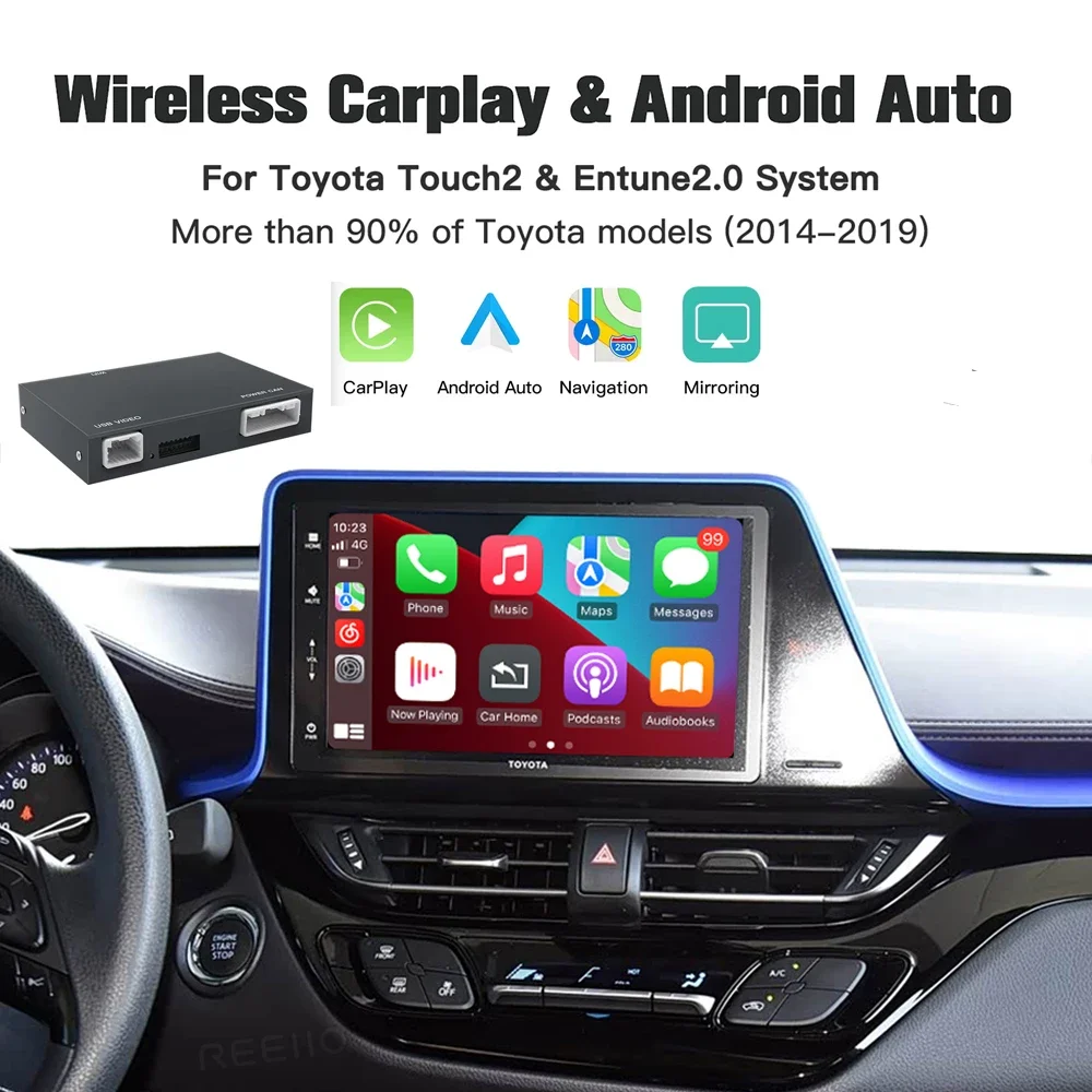 NUOVO Wireless Carplay Android Auto Per TOYOTA CHR Corolla Camry Auris prius RAV4 Avensis Highlander Touch2 Entune 2.0 Decoder Auto