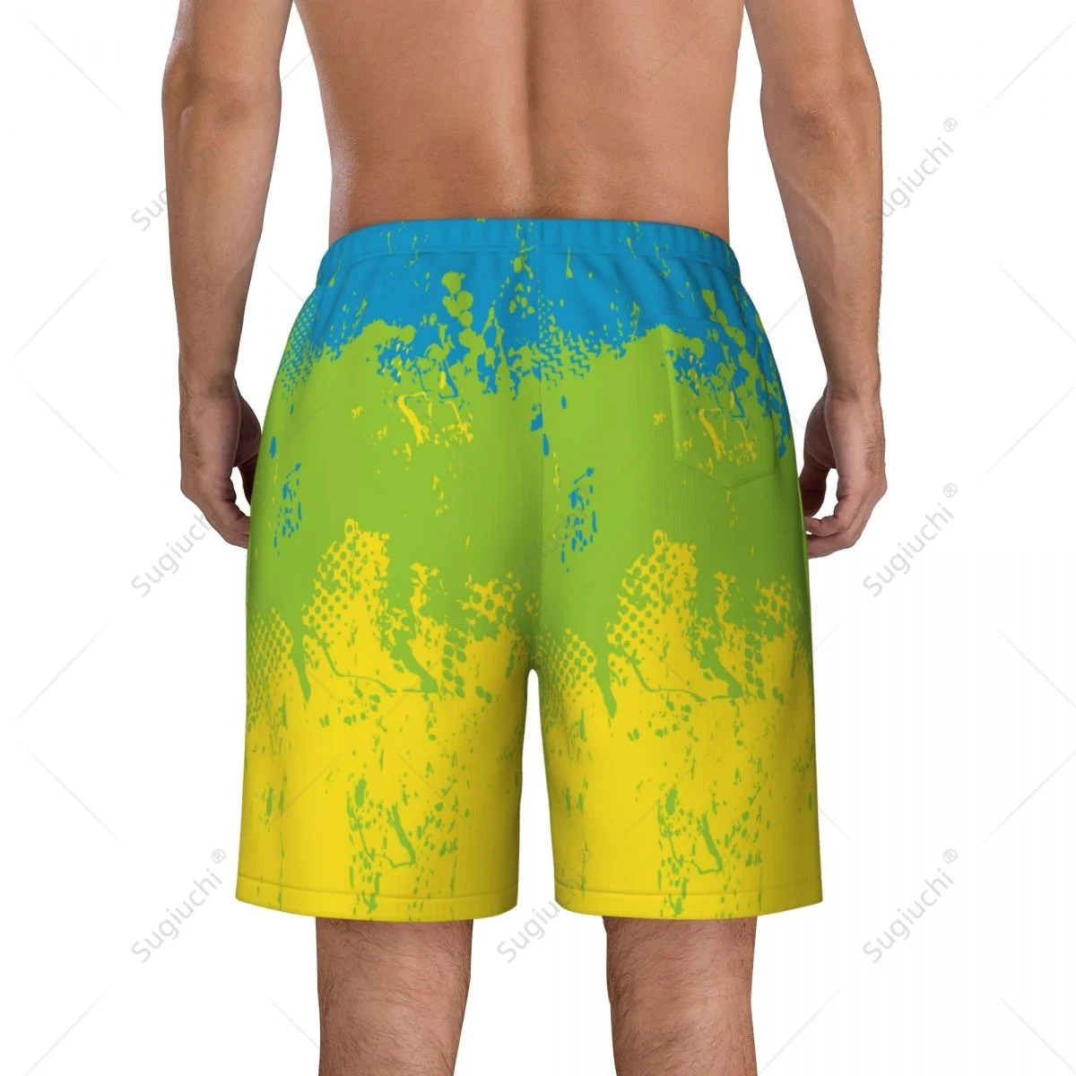 Men's Amazigh Berber Flag Beach Pants Board Shorts Surfing Boys Soccer Cycling Swimwear Running Polyester 2