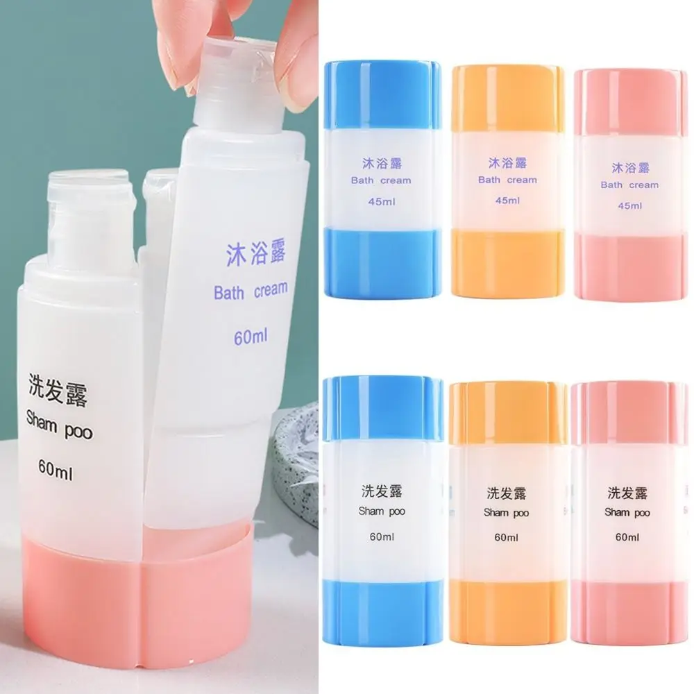 4 in 1 Refillable Bottle Set Creative Squeeze Flip-top Lotion Toiletry Organizer Shampoo Empty Cosmetic Container Travel creative statue bonsai pot funny pen holder succulent pot resin plant container