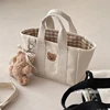 Korea Mommy Bag Large Capacity Portable Diaper Bag Nappy Multifunctional Drawstring Canvas Outdoor Handbag Mother Baby Bag 6