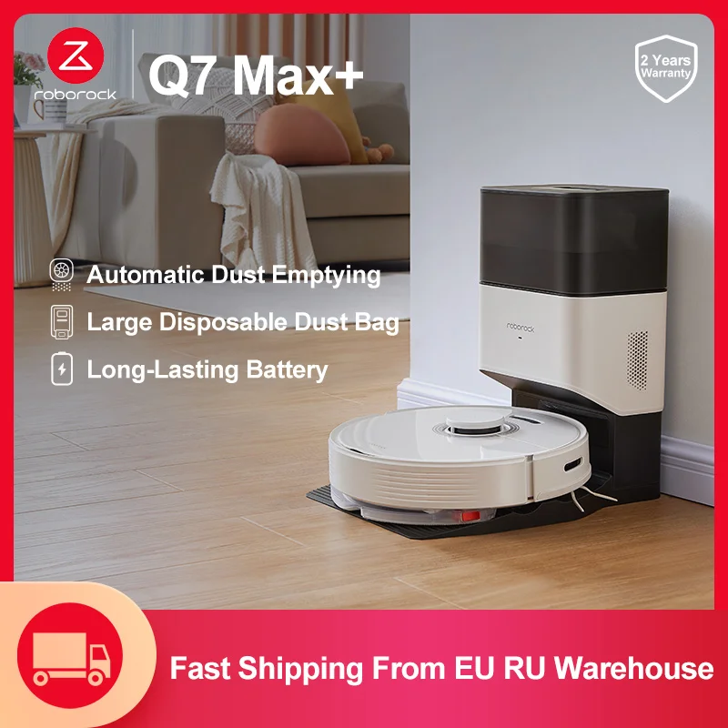 Робот-пылесос Roborock Q7 Max+ с автоматическим опорожнением док-станции Чистая