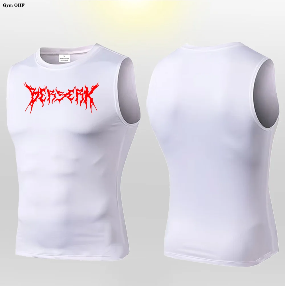 Anime Berserk Guts Graphic Compression Gym Vest - Quick Dry Muscle Tank Top