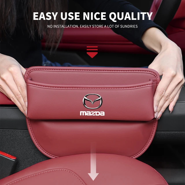 PU Leather Car Seat Gap Organizer Auto Front Seat Side Bag for Mazda 3  Axela Logo Car Crevice Storage Box Interior Accessories - AliExpress