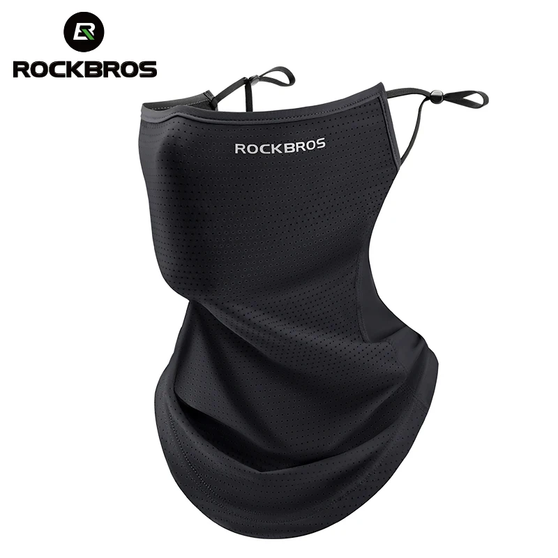 ROCKBROS 1123MK Summer Ice Silk Mask Anti-UV Quick-drying Face Cover Sunscreen Bandana Breathable Neck Protection Hanging Ear Scarf
