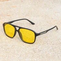 CRIXALIS pilote Vintage carré lunettes de soleil hommes femmes rétro conduite Vision nocturne lunettes de soleil femme luxe concepteur nuances UV400 2
